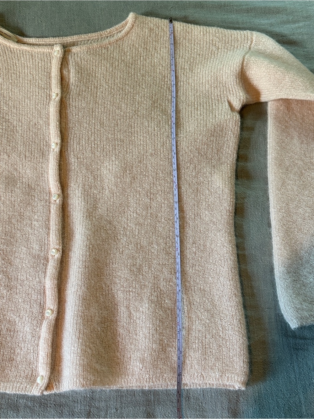 Sezane Gaspard Blush Pink Button-Front Cardigan - Picture 5 of 10